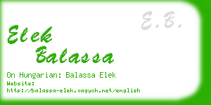 elek balassa business card